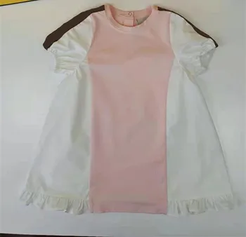 Нова хубава тениска за момичета-сестри, летни къси красиви ризи, блузи, рокля на принцеса