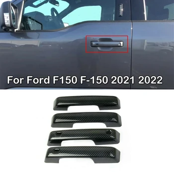 Новост-4 бр. за Ford F150 F-150 2021 2022 Комплект гарнитури страничната дръжката на вратата от въглеродни влакна