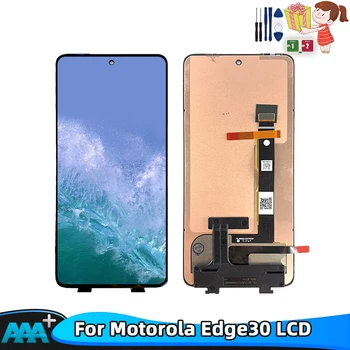Оригинален дисплей за Motorola Edge 30 Edge30 Pantalla, тъчпад, дигитайзер, в събирането, сменяеми аксесоари, LCD дисплей
