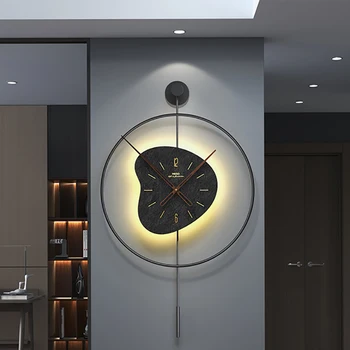 Офис стенни часовници Nordic за всекидневната, кварцов луксозни италиански стенен часовник, на тихо и минималистичен дизайн, Wanduhr Room Decorarion GXR45XP