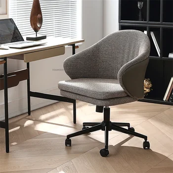 Офис стол от италиански платове за офис, луксозен стол за грим, Удобен асансьор за почивка, работно бюро за един кабинет, офис, компютърен стол