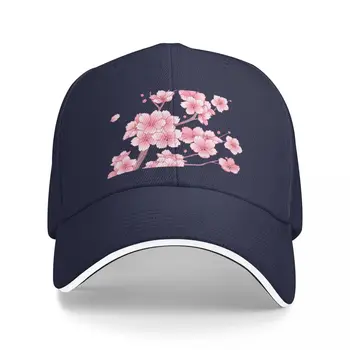 Падащите розови клони сакуры бяла бейзболна шапка, слънцезащитна шапка за катерене, луксозни маркови бейзболна шапка за мъже и жени