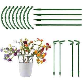 Пластмасов пръстен за подпомагане на растенията, поставка за градината, поставка за цветни оранжерии, държач за закрепване на пръта, градински инструменти