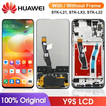 Подмяна на екрана на дисплея Y9S, за Huawei Y9s STK-L21 STK-LX3 STK-L22 LCD дисплей, Цифров сензорен екран с рамка при събирането на