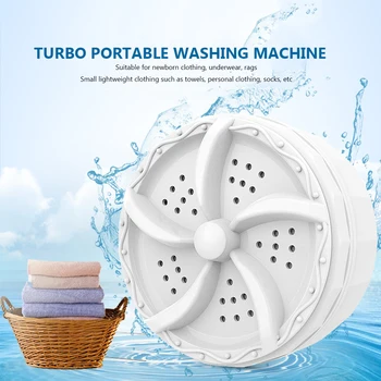 Портативна мини пералня USB Автоматично обзавеждане за пране на чорапи, Перална машина с въртящи турбини, перална машина за пътуване до дома