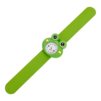 Ръчен часовник във формата на жаба, силикон каишка за часовник, детска кварцевая играчка, детски подарък, детски въжета