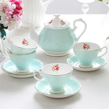 (Само coffee) Керамичен чайник за следобеден чай, порцеланови саксии за цветя, кана за кафе от костен порцелан, кана за чай