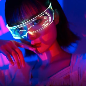 Светещи разноцветни led очила, светещи вечерни детайли за музикален бар KTV, Неон парти, коледна украса за Хелоуин