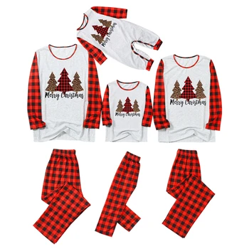 Семейни Коледни пижами YAGIMI, комплект дрехи, Семейни Коледни пижама за възрастни и деца, детски плъзгачи, Дрехи за сън, е един и същ дрехи за цялото семейство