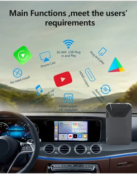 Скоростна декодер за Volvo XC40 XC60 XC90 V60 S90 Авто безжичен Carplay CP308 Интерфейс на екрана Android-Рефлексен линк