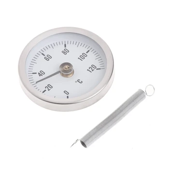 Термометър със скоба за тръба, биметаллический датчик за температура и пружина 63 мм, 120 ℃ S06 21 Директна доставка