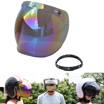 Универсален ретро пузырчатый козирка, Висококачествен козирка за мотоциклетни шлем с открито лице K0AF