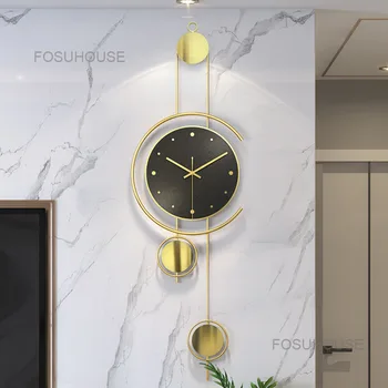 Часовници за всекидневна в скандинавски минималистичном стил стенни часовници прости съвременни битови модни безшумни начин кварцови часовници, електронни