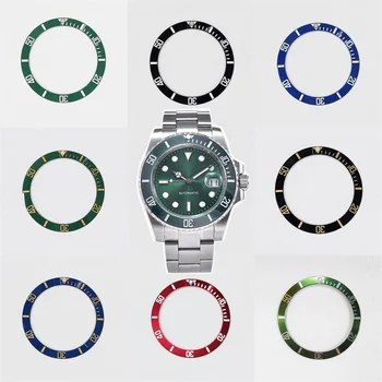 Черни/Сини/Зелени мъжки часовник Заместват аксесоари Циферблат Керамични bezel части за 40 мм автоматични 38 мм