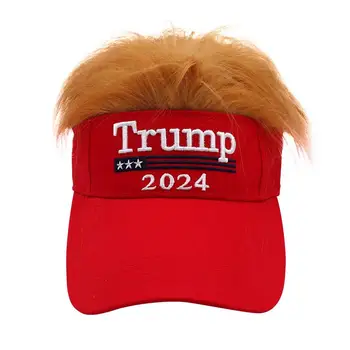 Шапки Тръмп 2024 бейзболна шапка с козирка Donald Trump, Мъжки и Дамски бейзболна шапка с Регулируема козирка, Класическа Солнцезащитная бейзболна шапка за Риболов, разходки
